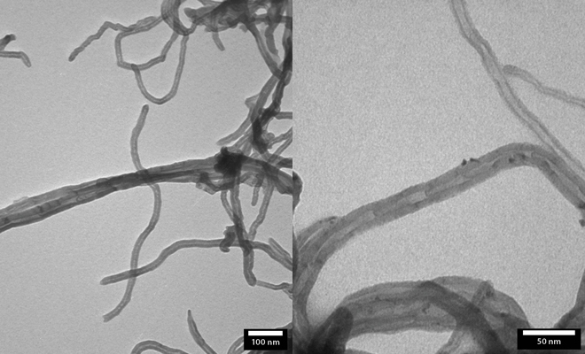 Nanomaterial imaged by LVEM